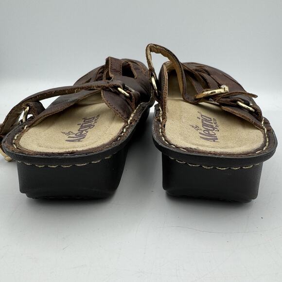 Alegria PG Lite FRE-201 Metallic Bronze Leather Buckle Mules 39 8.5 US - Picture 5 of 9